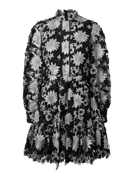 Broderie Florale Mini-Robe Femme Selected Black Robes