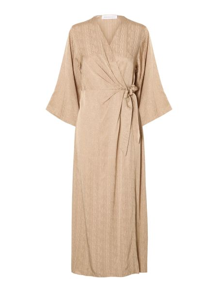 Cornstalk Robes Texturé Robe Cache-Cœur Femme Selected