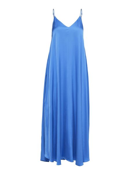 Satin Robe Longue Robes Femme Nebulas Blue Selected