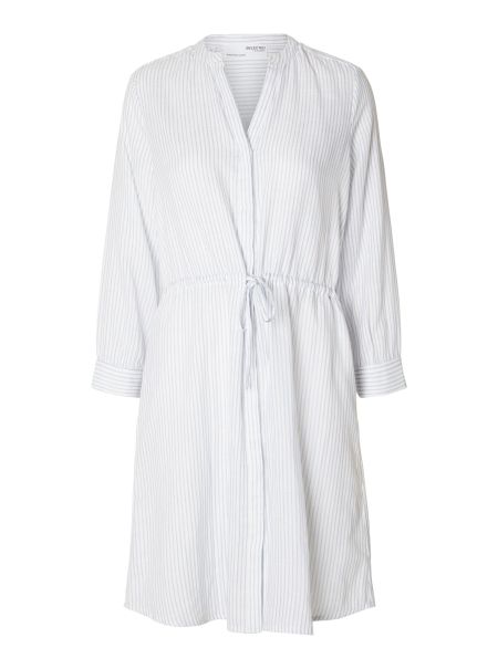 Femme Selected Bright White À Rayures Robe-Chemise Robes