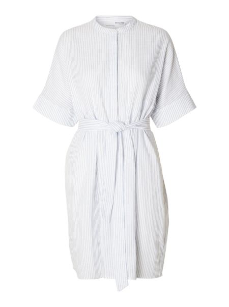 Selected Mini Robe-Chemise Robes Femme Bright White