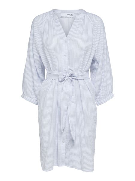 Selected À Rayures Robe-Chemise Femme Robes Blue Heron
