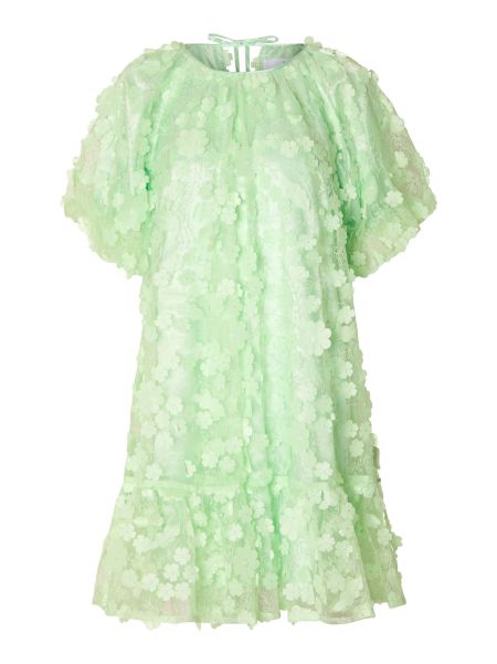 Femme Texture Florale 3D Mini-Robe Selected Robes Pastel Green
