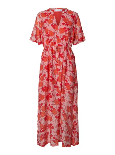 Floral Robe Mi-Longue Femme Robes Hibiscus Selected
