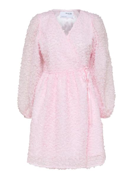 Femme Robes Chalk Pink Textured Petite Robe Cache-Cœur Selected