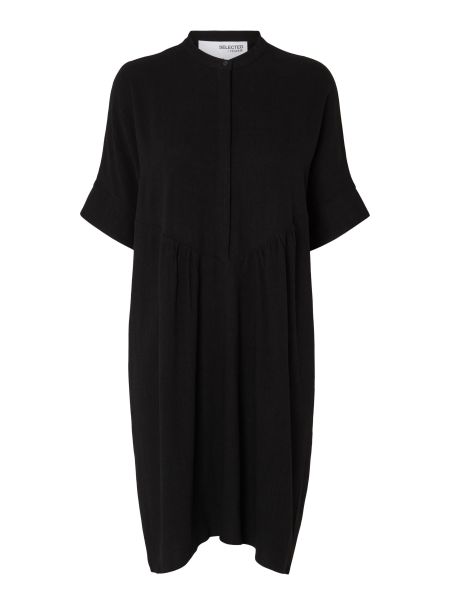 Black Robes Manches Courtes Mini-Robe Femme Selected
