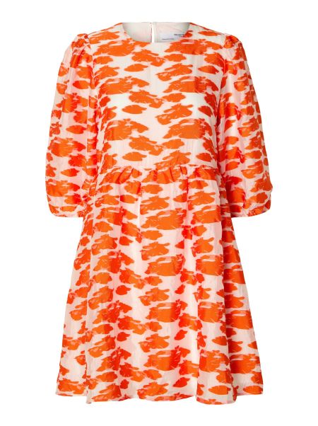 Femme Robes Imprimé Mini-Robe Orangeade Selected