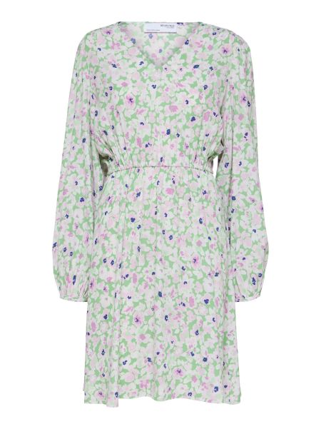 Absinthe Green Robes Femme Selected Floral Mini-Robe