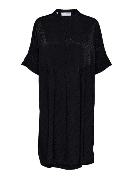 Femme Curve Satin Mini-Robe Selected Black Robes