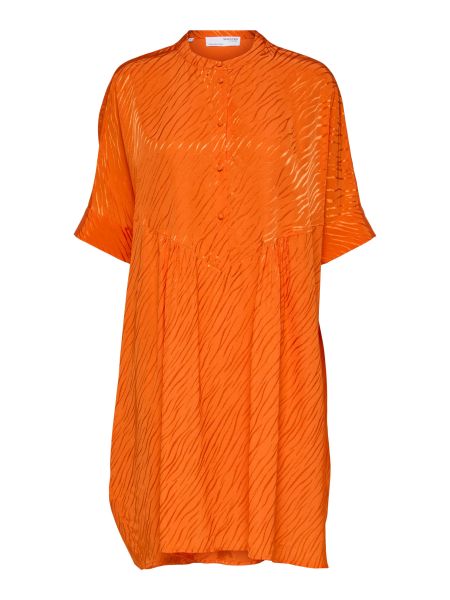 Curve Satin Mini-Robe Robes Selected Orangeade Femme