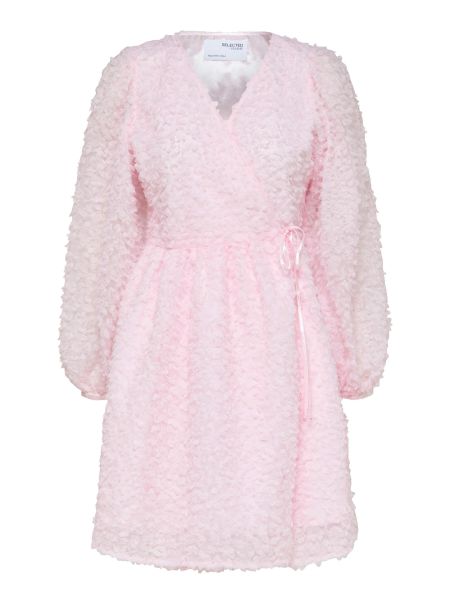 Texturé Robe Cache-Cœur Femme Robes Chalk Pink Selected