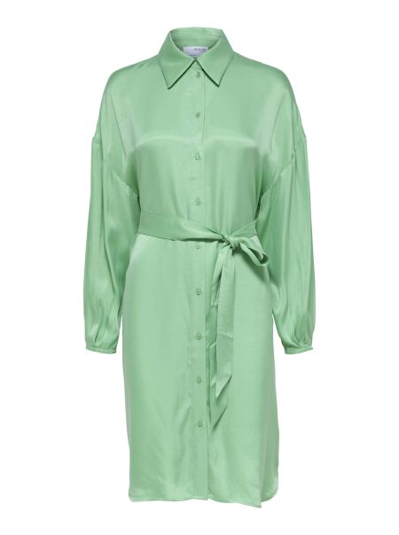 Femme Robes Selected Manches Longues Robe-Chemise Absinthe Green