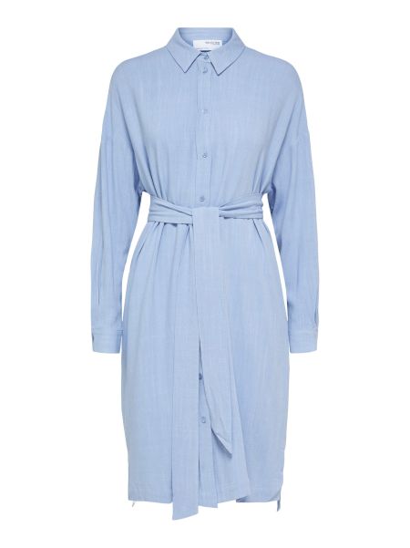 Robes Blue Heron Femme Selected Manches Longues Robe-Chemise
