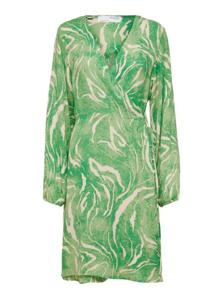Imprimé Robe Cache-Cœur Femme Selected Robes Absinthe Green