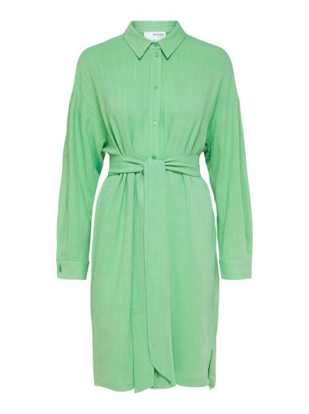 Femme Robes Selected Absinthe Green Manches Longues Robe-Chemise