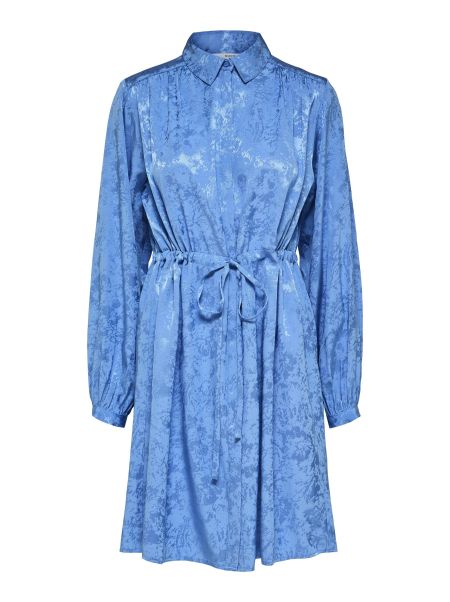 À Manches Longues Robe-Chemise Robes Ultramarine Femme Selected