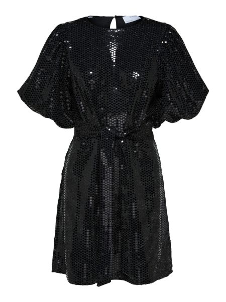 À Sequins Mini-Robe Black Robes Femme Selected