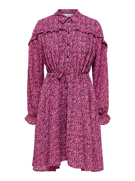 Phlox Pink Volants Mini-Robe Femme Robes Selected