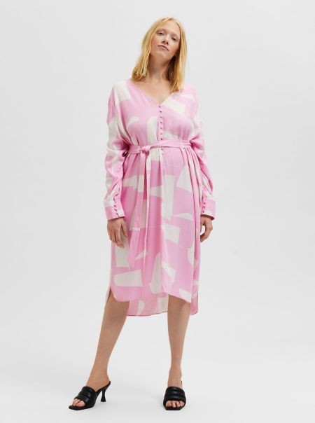 Prism Pink Femme Robes Selected Imprimé Curve Mini-Robe