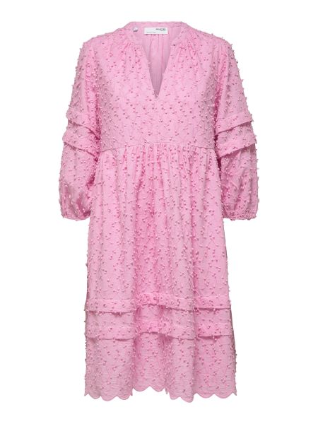 Lilac Sachet Robes Texturé Robe Mi-Longue Selected Femme