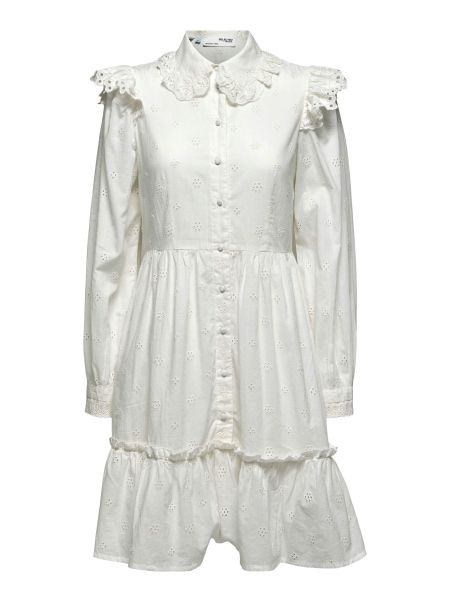 Femme Selected Robes Broderie Anglaise Robe-Chemise Snow White