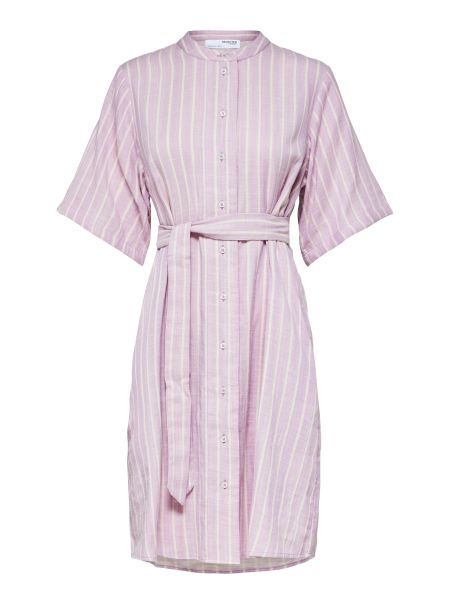 African Violet Femme Rayé Mini-Robe Selected Robes