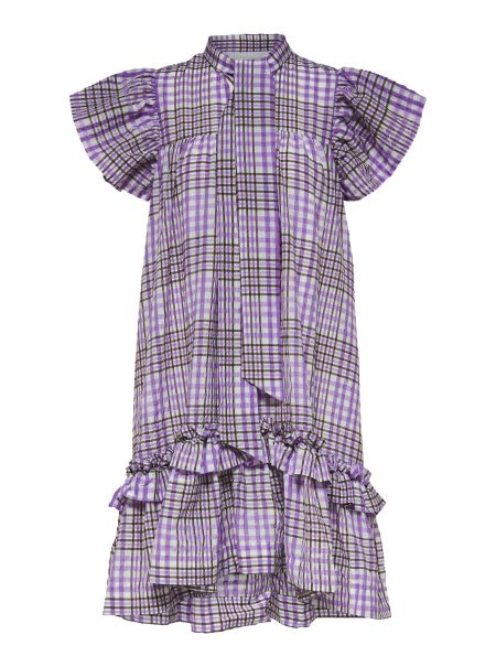 Femme Robes African Violet Selected À Volants Mini-Robe