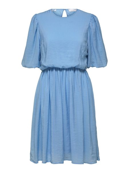 Selected Blue Bell Manches Courtes Mini-Robe Robes Femme