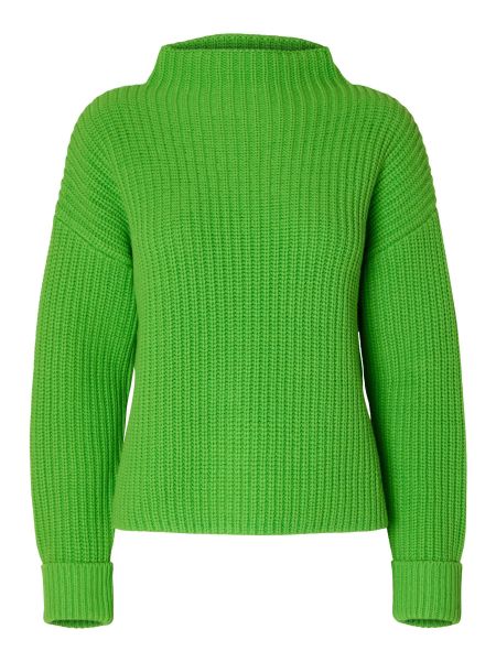 Selected Classic Green Oversize Pull Tricots Femme