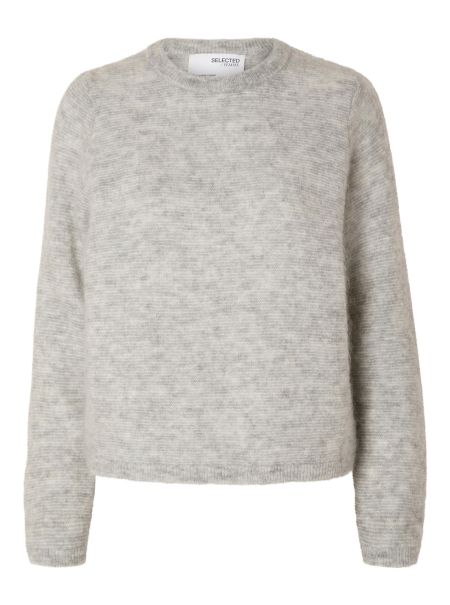 Tricots Light Grey Melange Femme Selected Manches Longues Pullover