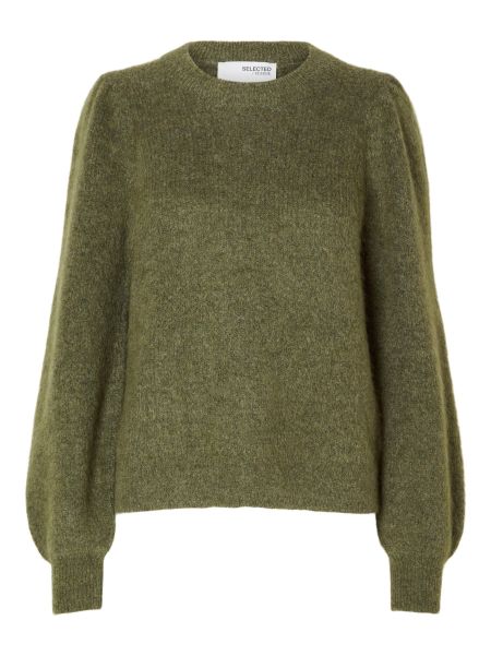 Femme Sweat-Shirts Ras De Cou Pull Tricots Selected Dusky Green