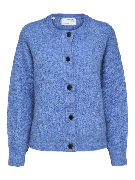 Femme Manches Longues Cardigan Selected Ultramarine Tricots