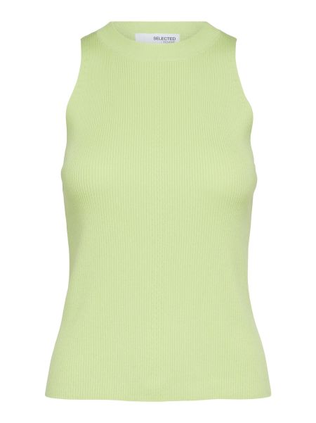 Tricots Selected Sans Manches Top En Maille Sharp Green Femme
