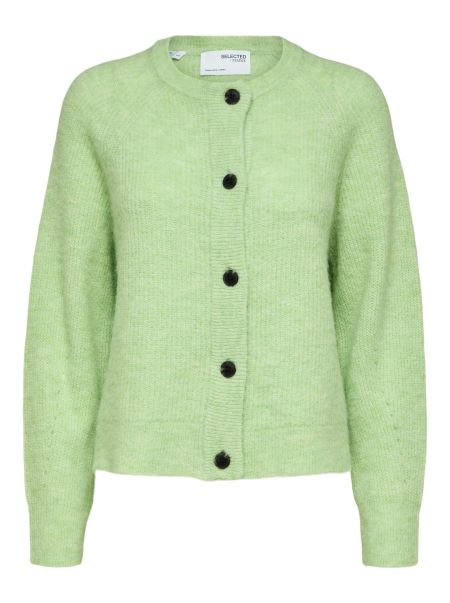 Selected Tricots Manches Longues Cardigan Pistachio Green Femme