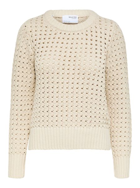 Tricots Chunky Pull En Maille Selected Birch Femme