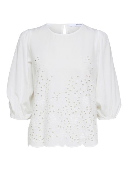 Broderie Anglaise Blouse Tops Et Blouses Femme Snow White Selected