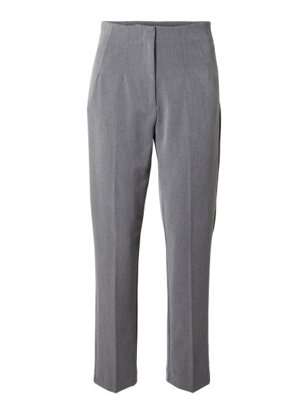 Habillé Pantalon À Coupe Effilée Femme Selected Medium Grey Melange Pantalons