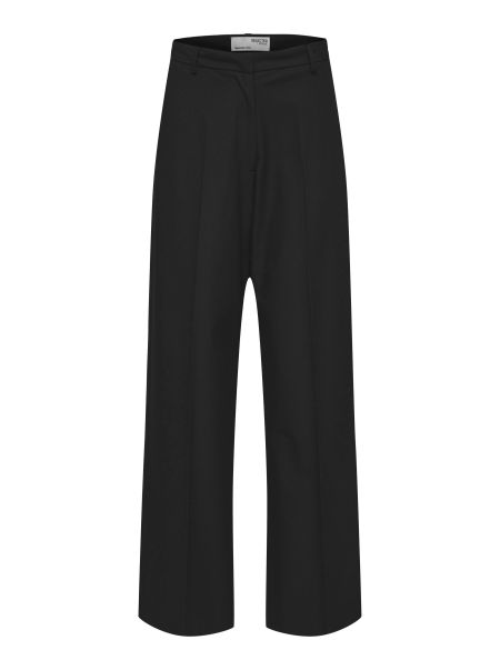 Black Classique Pantalon À Jambe Ample Femme Pantalons Selected