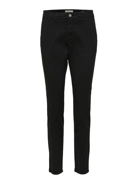 Selected Coupe Slim Chinos Pantalons Black Femme