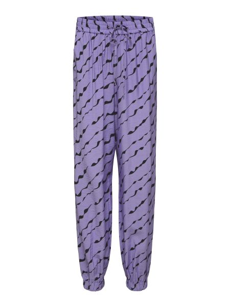 Femme Violet Tulip Imprimé Pantalon Selected Pantalons