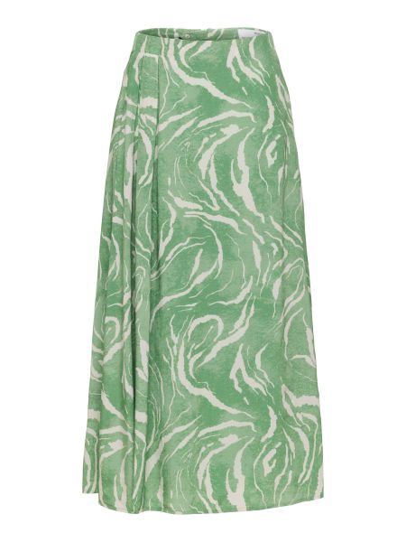 Femme Imprimé Jupe Mi-Longue Jupes & Shorts Absinthe Green Selected