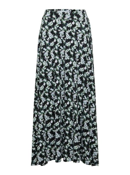 Jupes & Shorts Black Floral Jupe Mi-Longue Femme Selected