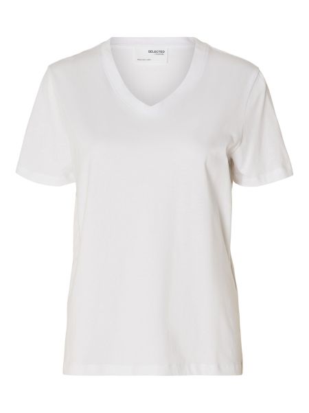 Selected Bright White Femme T-Shirts Classique T-Shirt
