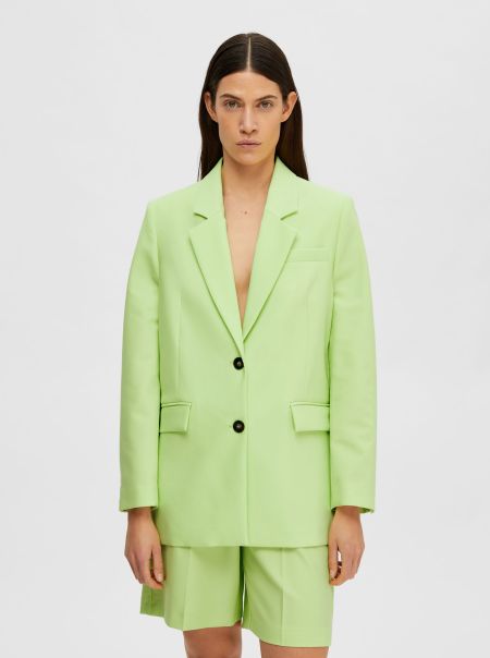 Femme Costumes & Blazers Décontracté Blazer À Simple Boutonnage Selected Sharp Green