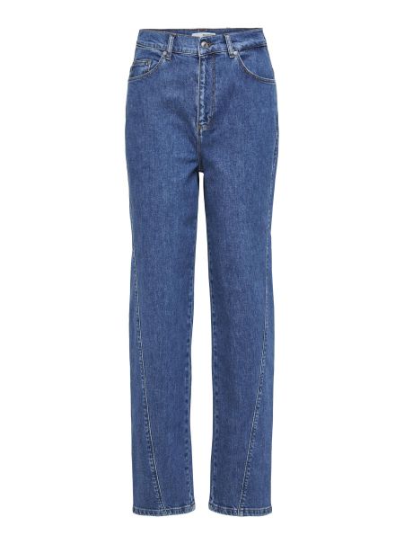 Straight-Leg Jean Jeans Femme Selected Medium Blue Denim