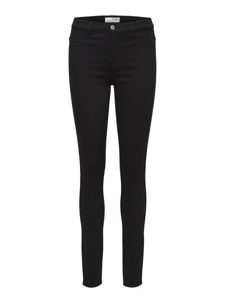Jeans Femme Curve Taille Haute Coupe Skinny Jeggings Black Selected