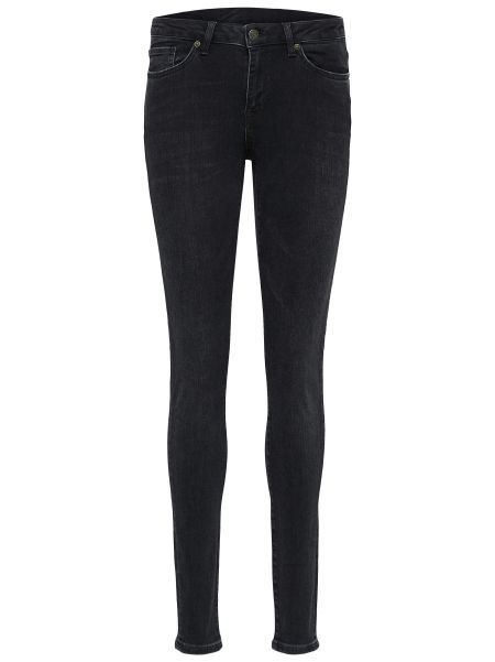 Black Denim Selected Jeans Femme Coupe Skinny Curve Taille Mi-Haute Jean