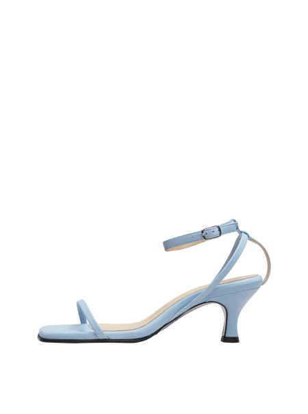 Chaussures Cuir Sandales Selected Blue Bell Femme