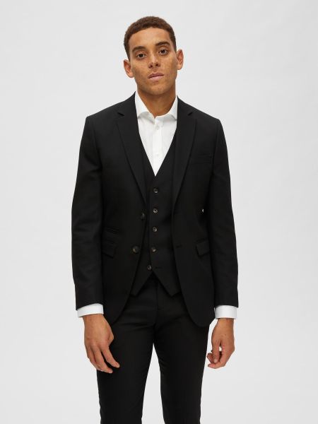 Homme Black Costumes & Blazers Selected Tissé Blazer