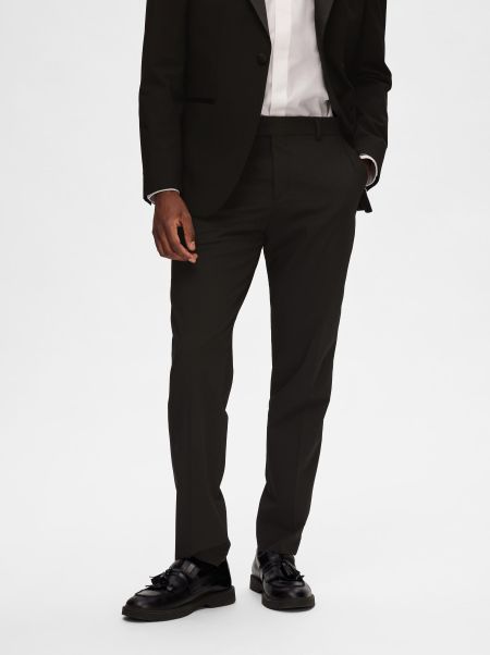 Costumes & Blazers Selected Black Façon Smoking Pantalon Homme